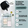 WUNI Accessoires Airfryer - Guide magnétique avec température, durée et quantité - Livre de cuisine allemand Airfyer - Accessoir