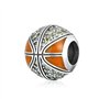 Breloque ballon de basket en argent sterling 925 pour bracelet à breloques Pandora (basket-ball A)