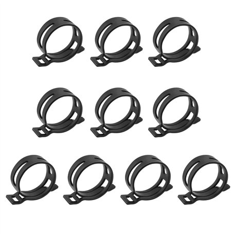 OTOTEC Lot de 10 colliers de serrage à ressort en métal pour tuyaux d'huile et tuyaux d'eau automobiles N90687001 N90655601 N016