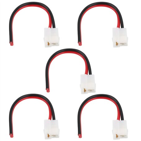 OTOTEC Lot de 5pcs Connecteurs en T pour Réparation d'alternateur à 2 Broches Câble de Plomb en Queue de Cochon Précâblé de 15cm