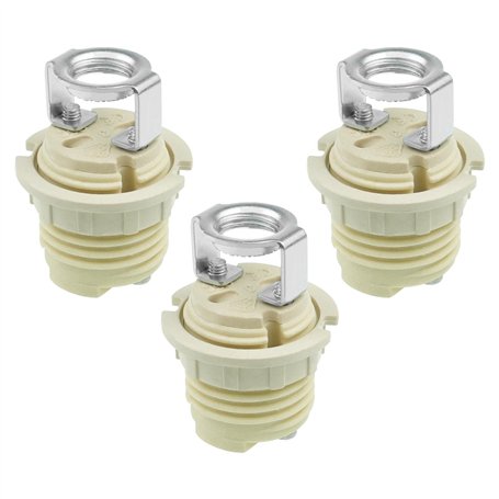 EMSea Lot de 3 supports de lampe G9 avec support G9 fileté en céramique halogène avec anneau G9 pour lampes halogènes LED CFL