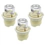 EMSea Lot de 3 supports de lampe G9 avec support G9 fileté en céramique halogène avec anneau G9 pour lampes halogènes LED CFL