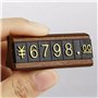 PRATYAHARA 10 Ensembles/Boîte Mini Bois Combiné Numéro Prix Cube Étiquette Numéro Réglable Prix Étiquette Signe Titulaire Carte 