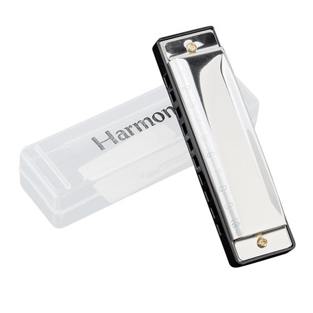 OriGlam Harmonica 10 trous Major Blues - Clé de Do - Harmonica pour enfants et adultes débutants - Avec étui rigide - Convient p