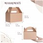 MATICAN Boîtes de Faveurs de Fête, Pack de 24 Boîtes Kraft Marron, Boîtes à Gable, 15 x 9 x 9 cm