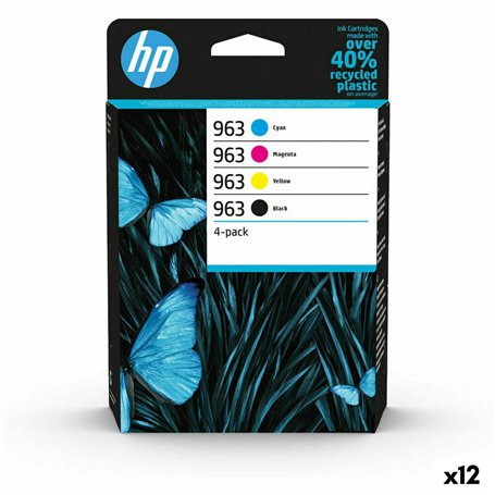 Cartouche d'encre originale HP OFFICEJET PRO 9000 SERIES - Nº 963 Jaune Multicouleur (12 Unités)