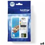 Cartouche d'encre originale Brother MFC-J1010DW / DCP-J1050DW Jaune (4 Unités)