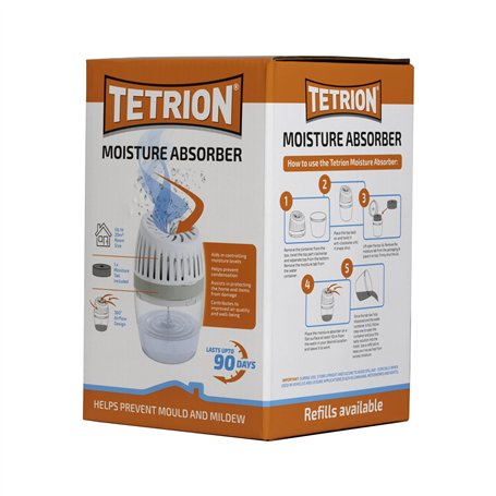 Tetrion Absorbeur d'Humidité 20m² avec Conception à 360° Protection Antihumidité 90 Jours pour Maison