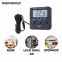 Thermomètre numérique calibré pour réfrigérateur/congélateur avec certificat d'étalonnage traçable à 2 points