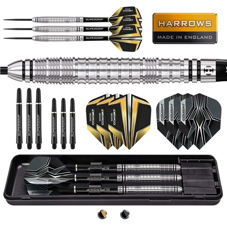 Harrows Jeu de fléchettes Combat 90 % tungstène pointe en acier I 21 g à 30 g Tous poids disponibles I énorme lot de 17 pièces a
