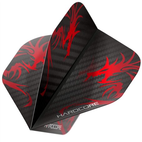 Hardcore XT 2D Holographic Dragon Extra Épais Standard Fléchettes Dart Flights - 3 Jeux par Paquet (9 Dart Vols au Total)
