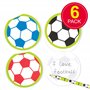 Baker Ross Kit de bloc-notes Ballon de Foot (lot de 6) - À glisser dans les pochettes-surprises des enfants AC896