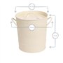 Harbour Housewares Le Compost Industriel Bin - Style Vintage de Cuisine en Acier de Stockage Bucket - Amovible intérieure - Crèm