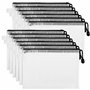 Belle Vous Pochette Plastique Zip Transparentes (Lot de 12) - Pochette Zip A5 - Pochette Plastique Étanche Multi-Usages pour Voy