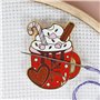 Caterpillar Cross Stitch Aiguille magnétique chocolat chaud – pour point de croix