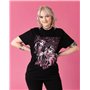 Monster High Womens T-Shirt | Ladies Fangtastic Live Tour Short Sleeve Graphic Tee in Black & Pink | Draculaura Spider Web Appar