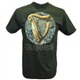 Bottle Green Guinness T-Shirt With Irish Harp Design With Blue Celtic Design