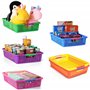 Winter Shore Panier Rangement Plastique Multicolore pour Salle de Classe (Lot de 6) - Panier Rangement Cuisine & Placards - Corb