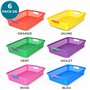 Winter Shore Panier Rangement Plastique Multicolore pour Salle de Classe (Lot de 6) - Panier Rangement Cuisine & Placards - Corb