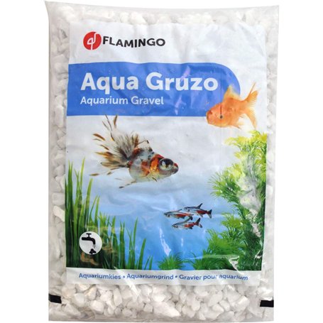 Flamingo Gravier Splitz pour Aquarium Blanc 1 kg