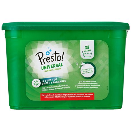 Marque Amazon - Presto! Capsules universelles pour machine à laver