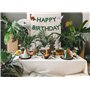 Lot de 6 Chapeaux de Fête Dinosaures 16 cm - Chapeau d'Anniversaire - Décoration d'Anniversaire - Accessoires de Costume - Vert 