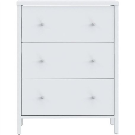 Meuble sous lavabo - Blanc - 3 tiroirs - L64 x P40 x H83 cm - IPSARION