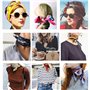 Upstore 10 Pièces Foulard Carré Femmes Carré Motif dImpression Satin de Soie Cheveux Bandeau Mouchoir Echarpe Carré Écharpe de t