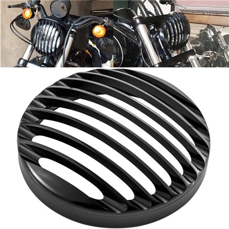KaTur - Grille de protection noire pour phare - Aluminium - 14
