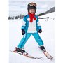 Itoda enfants Gants de ski imperméable d'hiver chaud Mitaines respirant Gants coupe-vent Moufles de ski snowboard Gants d'isolat