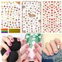 Qpout 1200 + Designs Assortiment Ongles Stickers Autocollants, Fleur Animal Fruit Sirène 3D Nail Art Autocollants Autocollants O