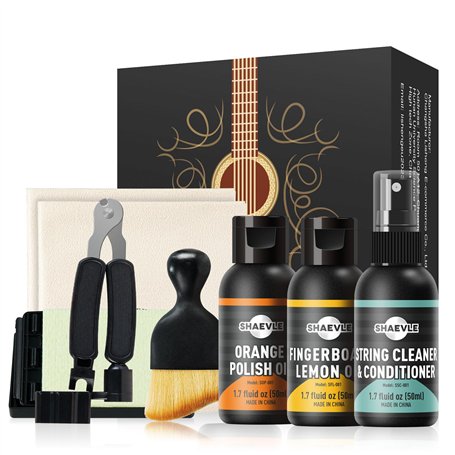 Kit de nettoyage pour guitare acoustique : 50 ml d'huile nettoyante pour cordes