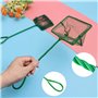 2 pièces Carré Épuisette Filet de Pêche Epuisette Aquarium Petit Filet de Pêche avec Poignée en Plastique pour Aquariophilie Poi