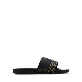 EA7 Homme Claquettes À Rayures De Marque