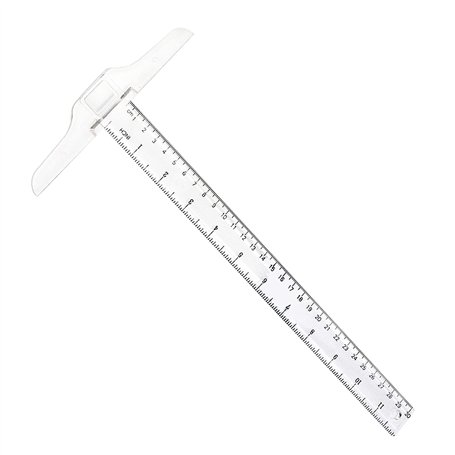 LEBQ 12 Pouces/ 30 cm T-Square Junior en Plastique T-Règle Transparent pour Rédaction et Travail Général de Mise en Page (1)