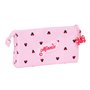 Trousse Fourre-Tout Triple Minnie Mouse Naive Rose 22 x 12 x 3 cm