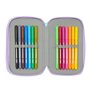 Pochette à crayons triple Frozen Spirit Lila 12,5 x 19,5 x 5,5 cm 37 Pièces