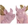 Figurine Décorative Home ESPRIT Rose Cochon 19 x 11 x 17 cm (2 Unités)