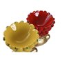 Vase Home ESPRIT Jaune Rouge Résine Doré Moderne Fruits 28 x 17 x 35 cm (2 Unités)