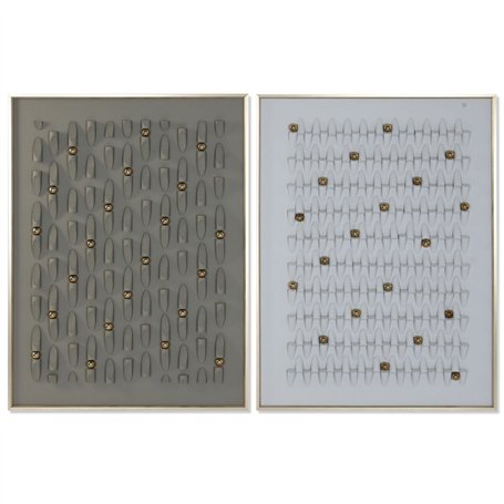 Cadre Home ESPRIT Vert Gris Abstrait Urbaine 90 x 3