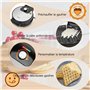 Aigostar Gaufrier pour 5 Gaufres en Forme de Cœur, 1000W, Plaques Antiadhésives de 19 cm, Température Réglable, Indicateur LED, 