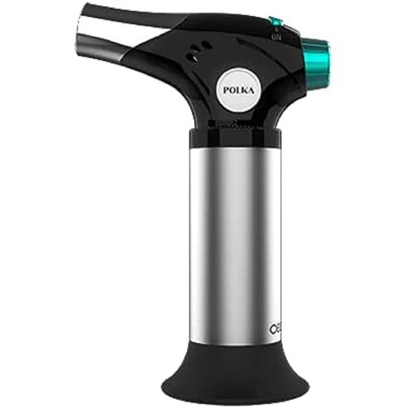 Cecotec Chalumeaux de cuisine Polka Flame-Cook 1000 Steel. Atteint 1300ºC