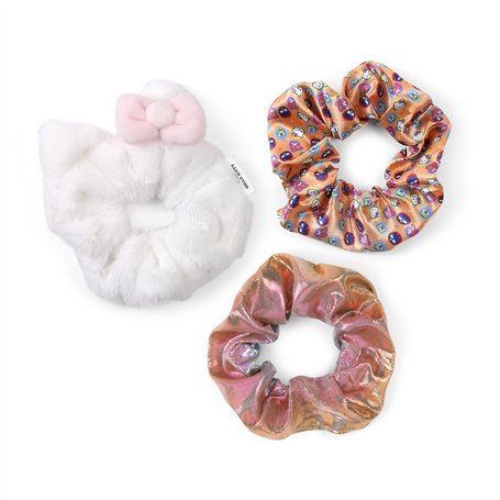KIDS EUROSWAN Hello Kitty Lot de 3 élastiques à cheveux pour fille Blanc/orange/multicolore
