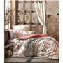 Parure de lit - 1 housse de couette 220 x 240 cm + 2 taies d'oreiller 60 x 60 cm - 100% coton ranforcé - Rouge
