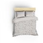 Parure de lit - 1 housse de couette 220 x 240 cm + 2 taies d'oreiller 60 x 60 cm - 100% coton ranforcé - Menthe