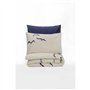 Parure de lit - 1 housse de couette 220 x 240 cm + 2 taies d'oreiller 60 x 60 cm - 100% coton ranforcé - Bleu