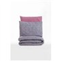 Parure de lit - 1 housse de couette 220 x 240 cm + 2 taies d'oreiller 60 x 60 cm - 100% coton ranforcé - Rose