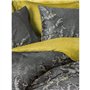 Parure de lit - 1 housse de couette 220 x 240 cm + 2 taies d'oreiller 60 x 60 cm - Satiné 100% coton - Anthracite