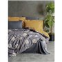 Parure de lit - 1 housse de couette 220 x 240 cm + 2 taies d'oreiller 60 x 60 cm - 100% coton ranforcé - Gris