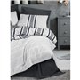 Parure de lit - 1 housse de couette 220 x 240 cm + 2 taies d'oreiller 60 x 60 cm - 100% coton ranforcé - Anthracite